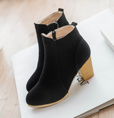 English Stylish Chunky Heel Ankle Boots for Women