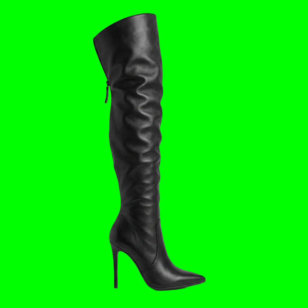Over-the-Knee Leather-Look Boots for Women