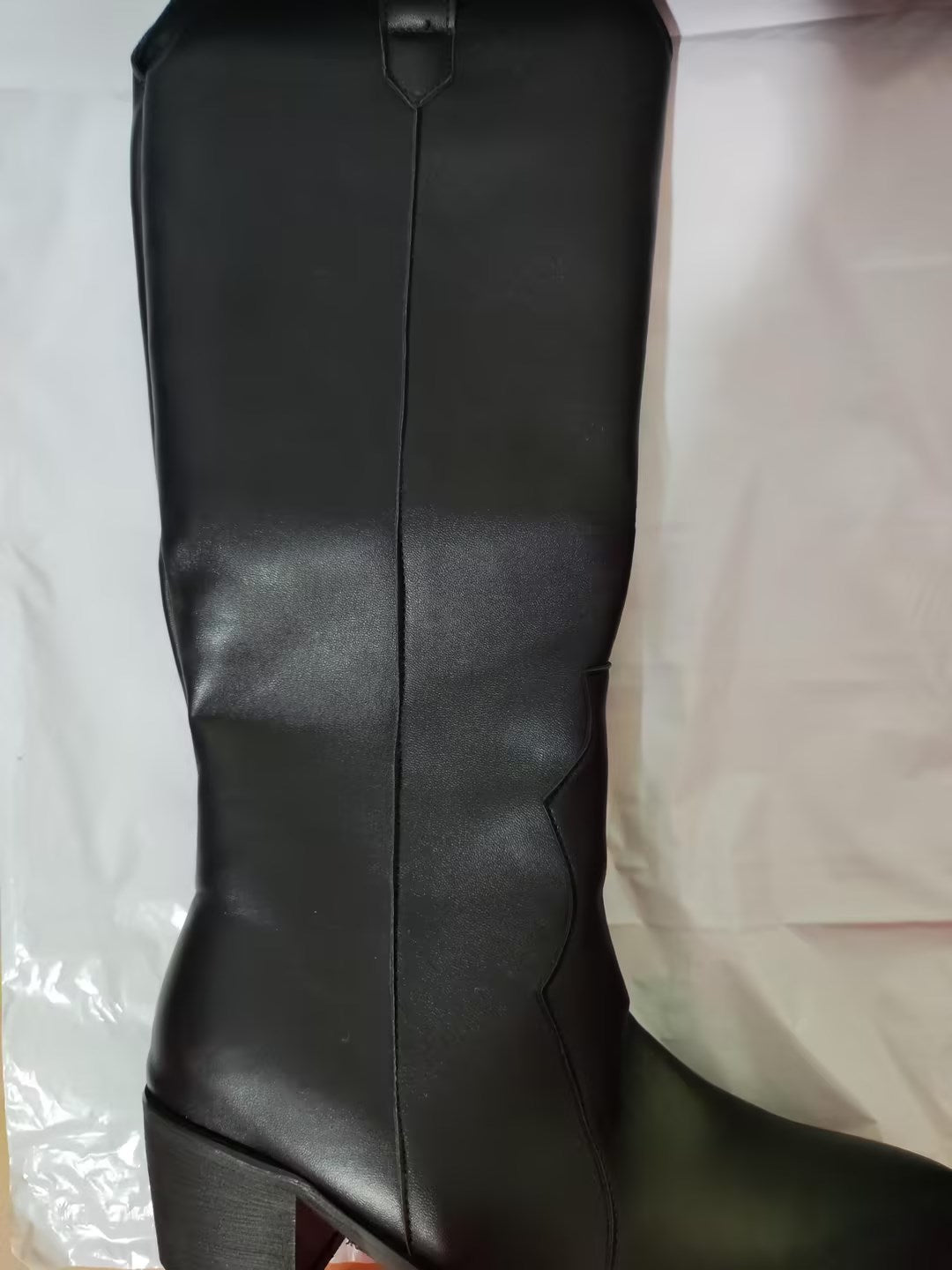 Pointy-toed Chunky Knight High Boots for Women