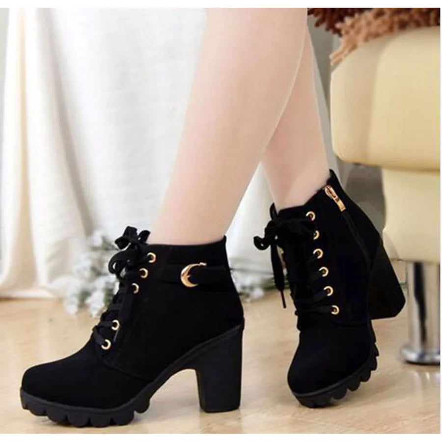 High Quality PU High Heel Boots for Women