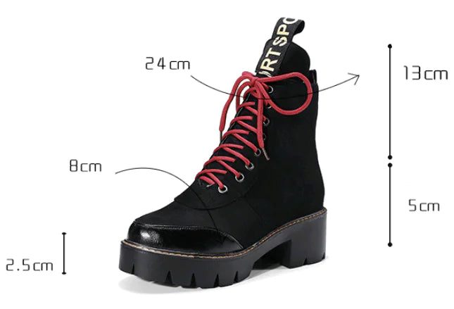 Fashionable Lace-Up Flat Ankle Boots for Women
