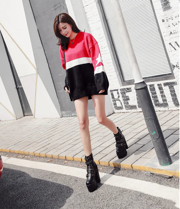 High Heel Ankle Boots with Studs for Women