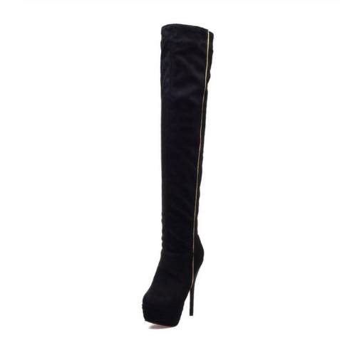Color-Block Over-the-Knee Boots for Women