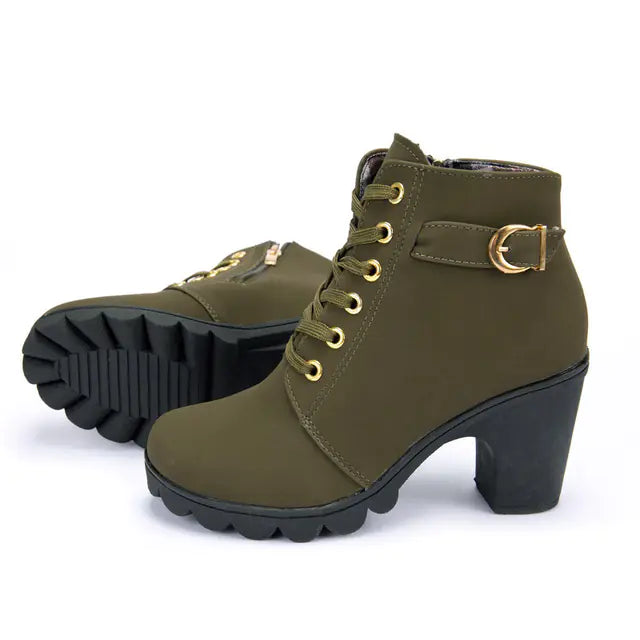 High Quality PU High Heel Boots for Women