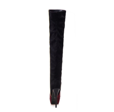 Color-Block Over-the-Knee Boots for Women