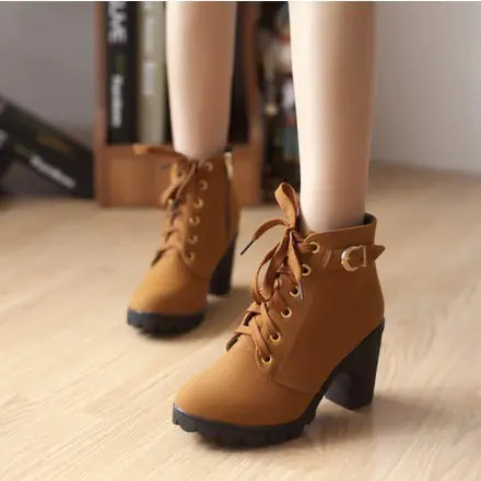 High Quality PU High Heel Boots for Women