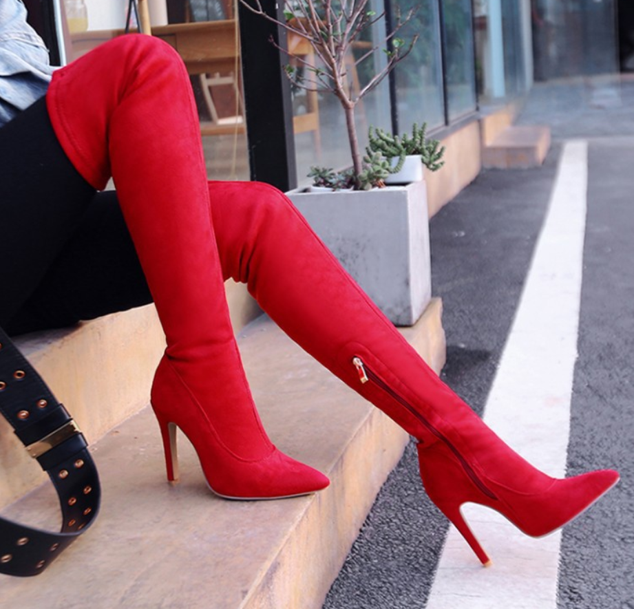 Slimming Over-the-Knee Stiletto Boots for Women