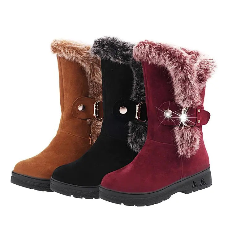 New Autumn Winter Plush Snow Boots for Women