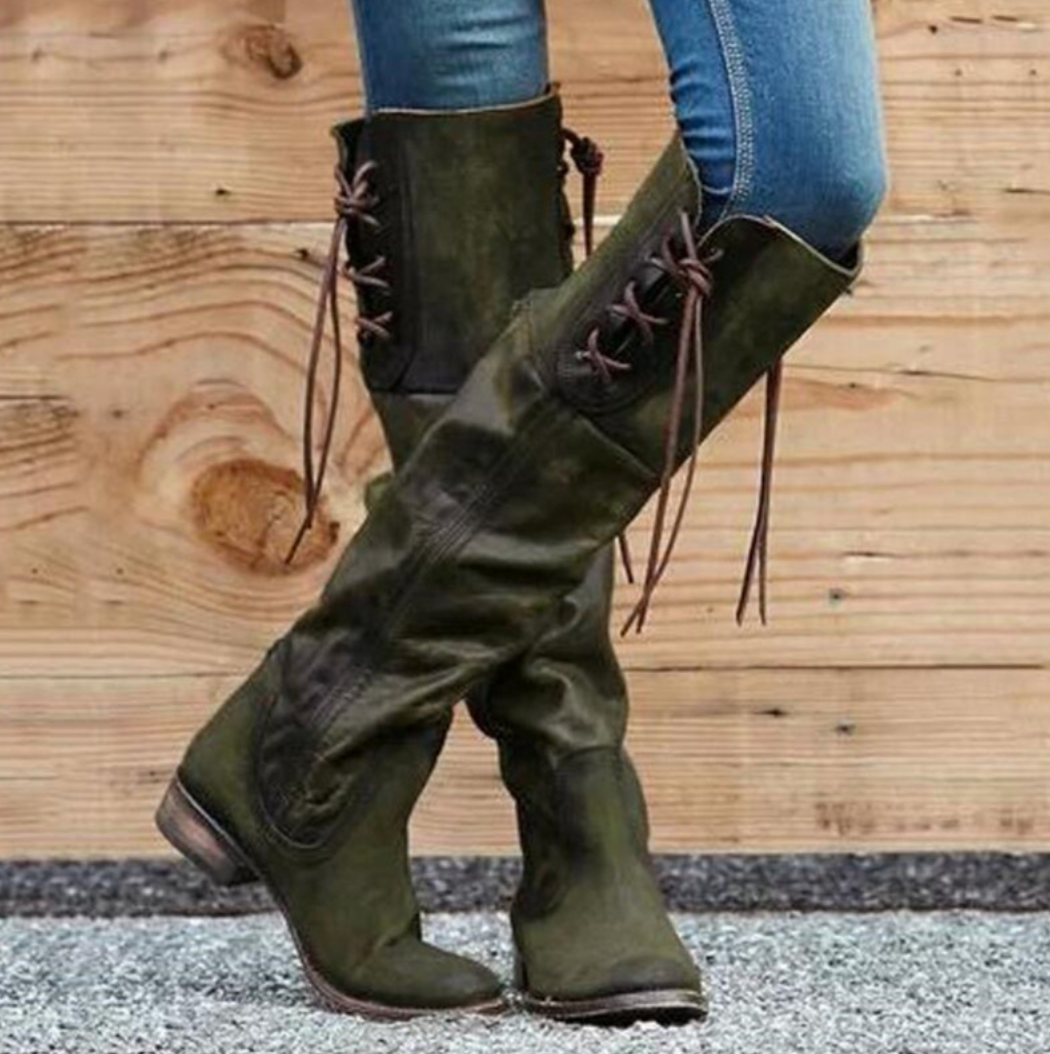 New Square Heel Mid-Height Boots for Women