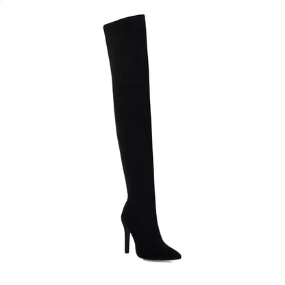 Vintage Over Knee High Heel Pointed Toe Boots for Women