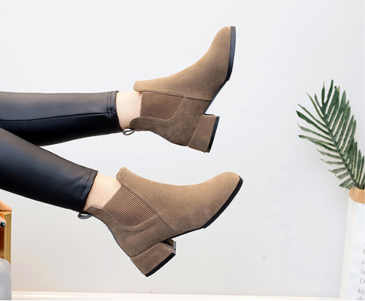 Women's Chelsea Ankle Boots - Pointed Toe Slip-On Booties