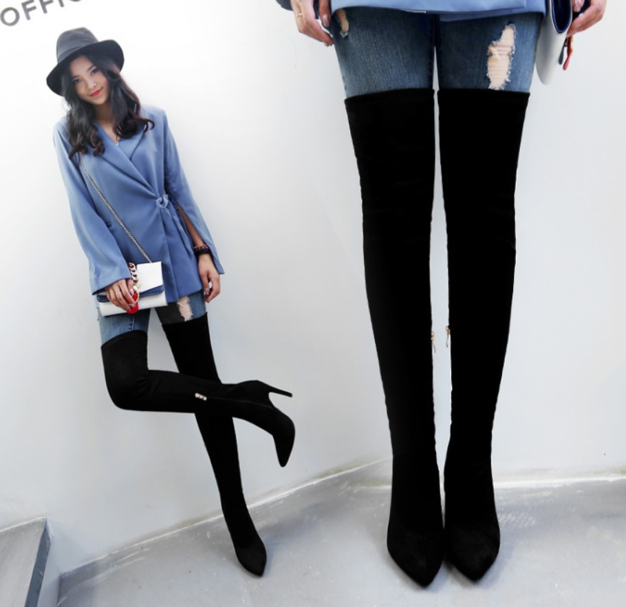 Slimming Over-the-Knee Stiletto Boots for Women
