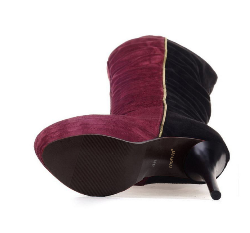 Color-Block Over-the-Knee Boots for Women