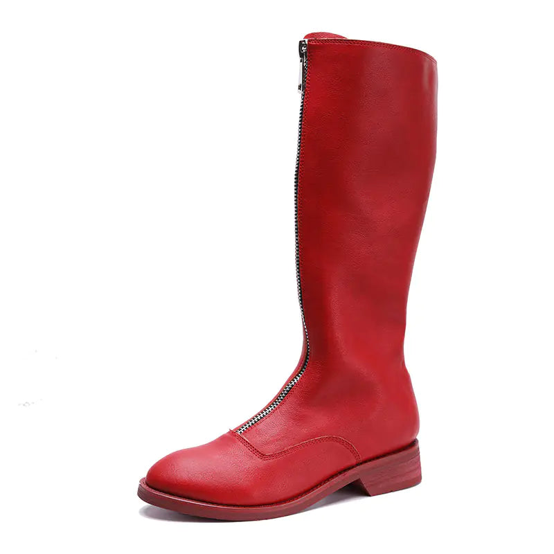 Versatile Chunky Heel Mid-Calf Boots for Women