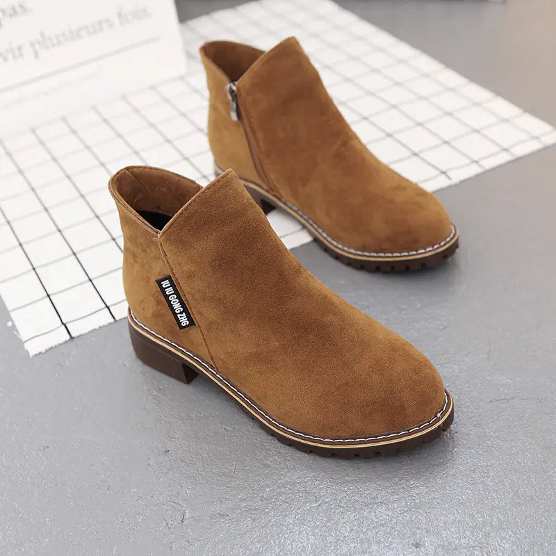 Frosted Ankle Boots for Women - Fall Winter Fashion