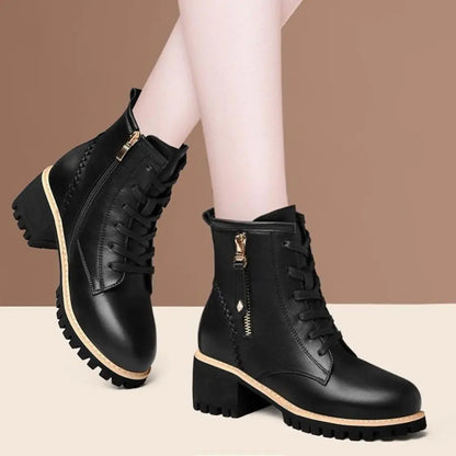 New Thick-Soled Mid-Calf Boots for Women