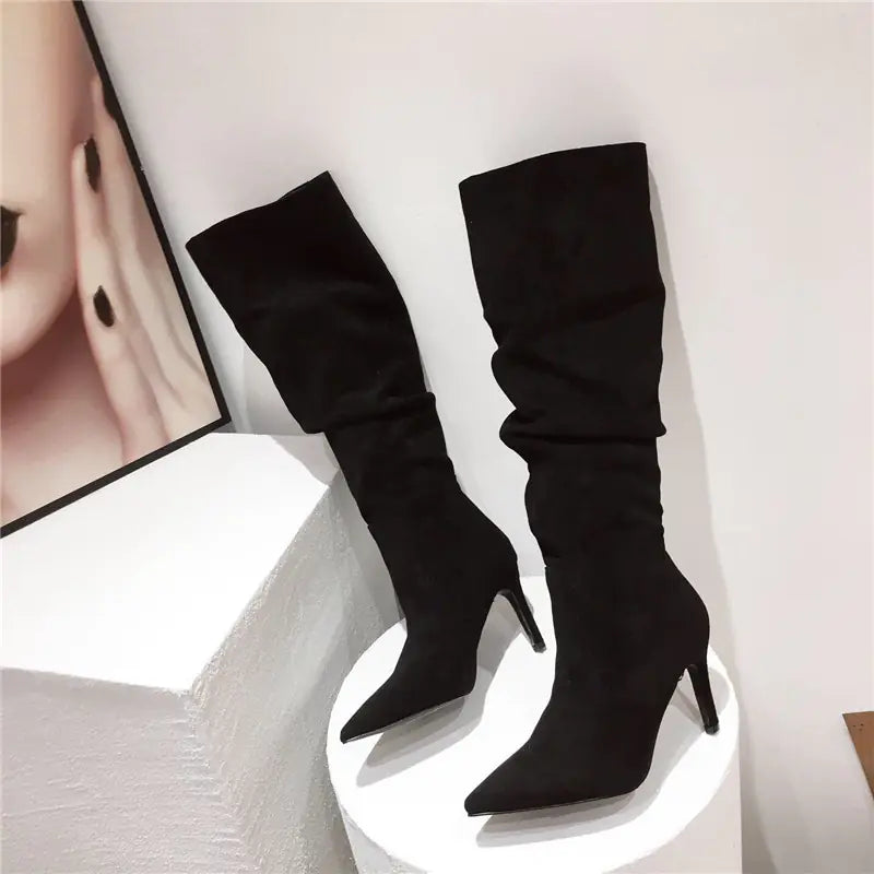 Pointed Toe High Heel Over-the-Knee Boots for Women