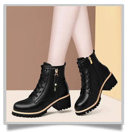 New Thick-Soled Mid-Calf Boots for Women