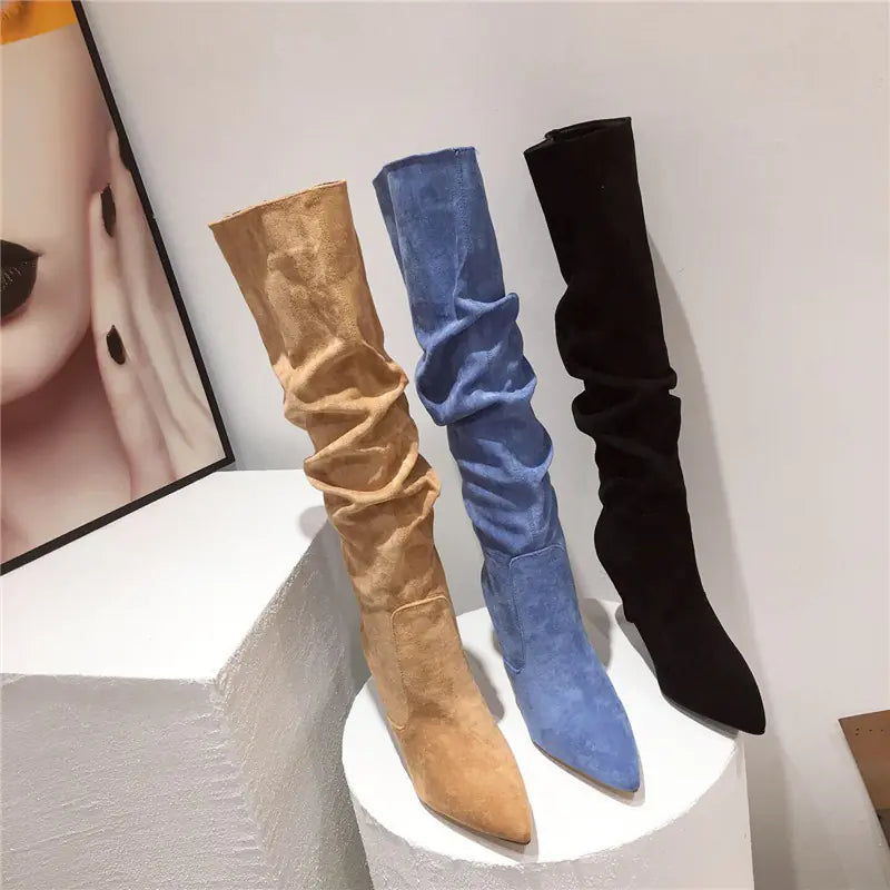 Pointed Toe High Heel Over-the-Knee Boots for Women