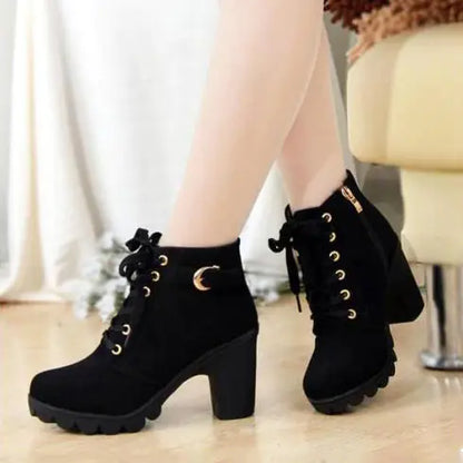 High Quality PU High Heel Boots for Women