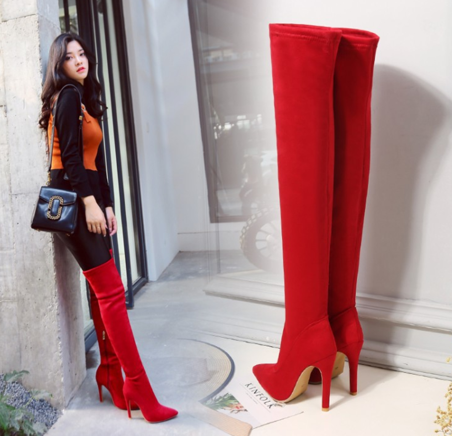 Slimming Over-the-Knee Stiletto Boots for Women