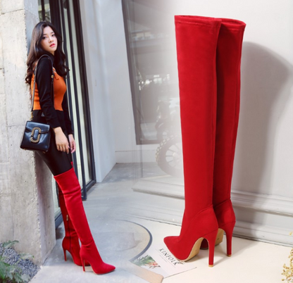 Slimming Over-the-Knee Stiletto Boots for Women