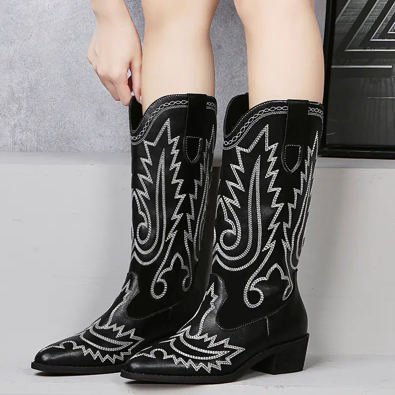 Retro Cowboy Style Fashion Boots for Women