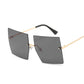 Oversized Rimless Square Sunglasses