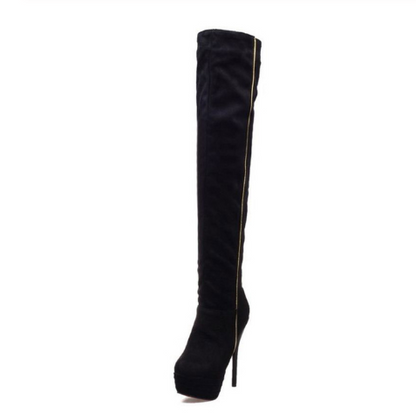 Color-Block Over-the-Knee Boots for Women