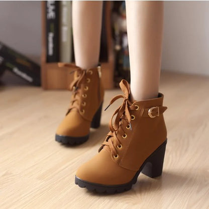 High Quality PU High Heel Boots for Women