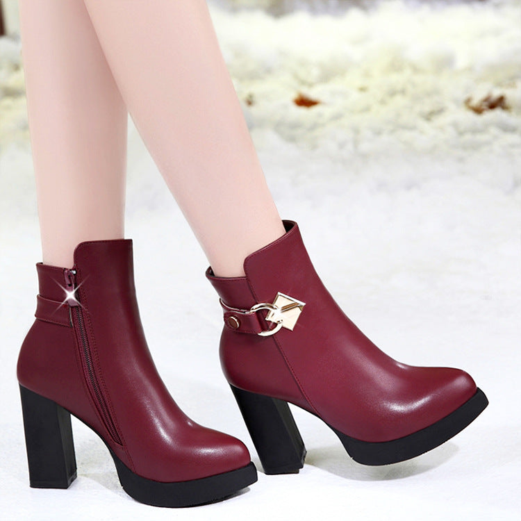 New Versatile Fleece-Lined Martin Boots for Women