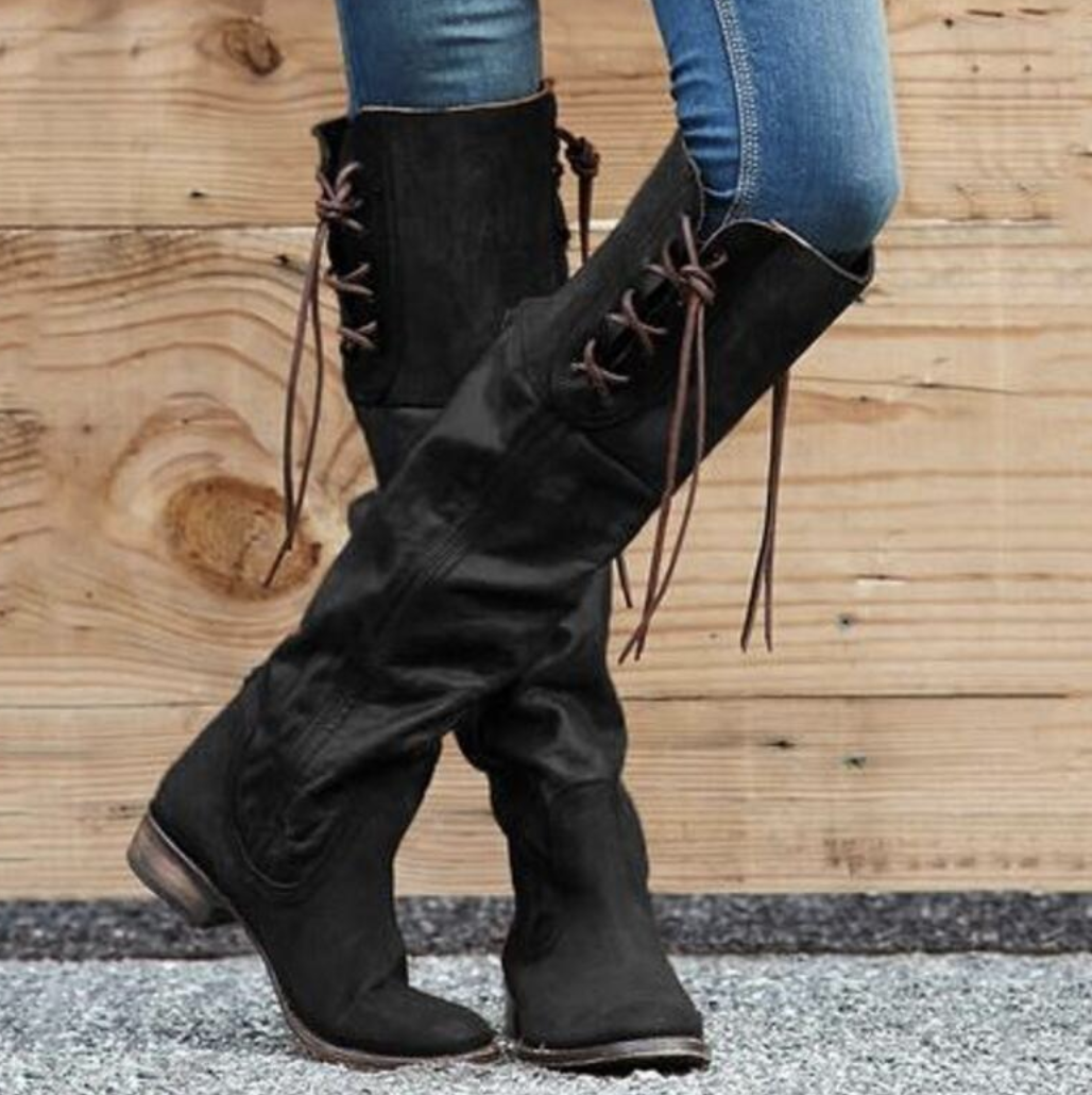 New Square Heel Mid-Height Boots for Women