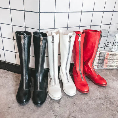 Versatile Chunky Heel Mid-Calf Boots for Women