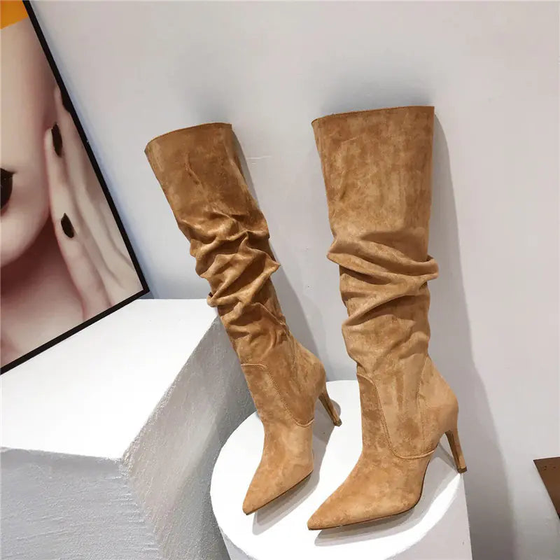 Pointed Toe High Heel Over-the-Knee Boots for Women