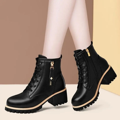 New Thick-Soled Mid-Calf Boots for Women