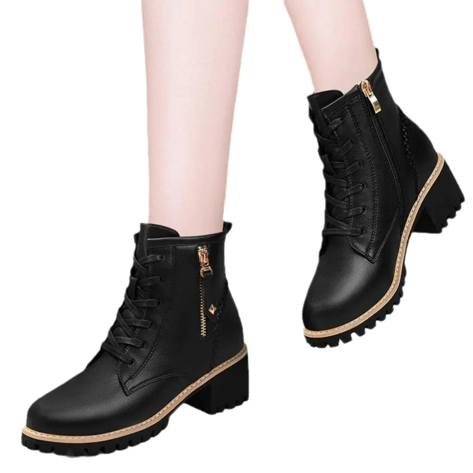 New Thick-Soled Mid-Calf Boots for Women