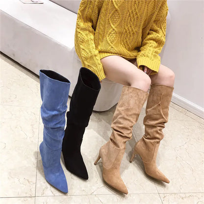 Pointed Toe High Heel Over-the-Knee Boots for Women