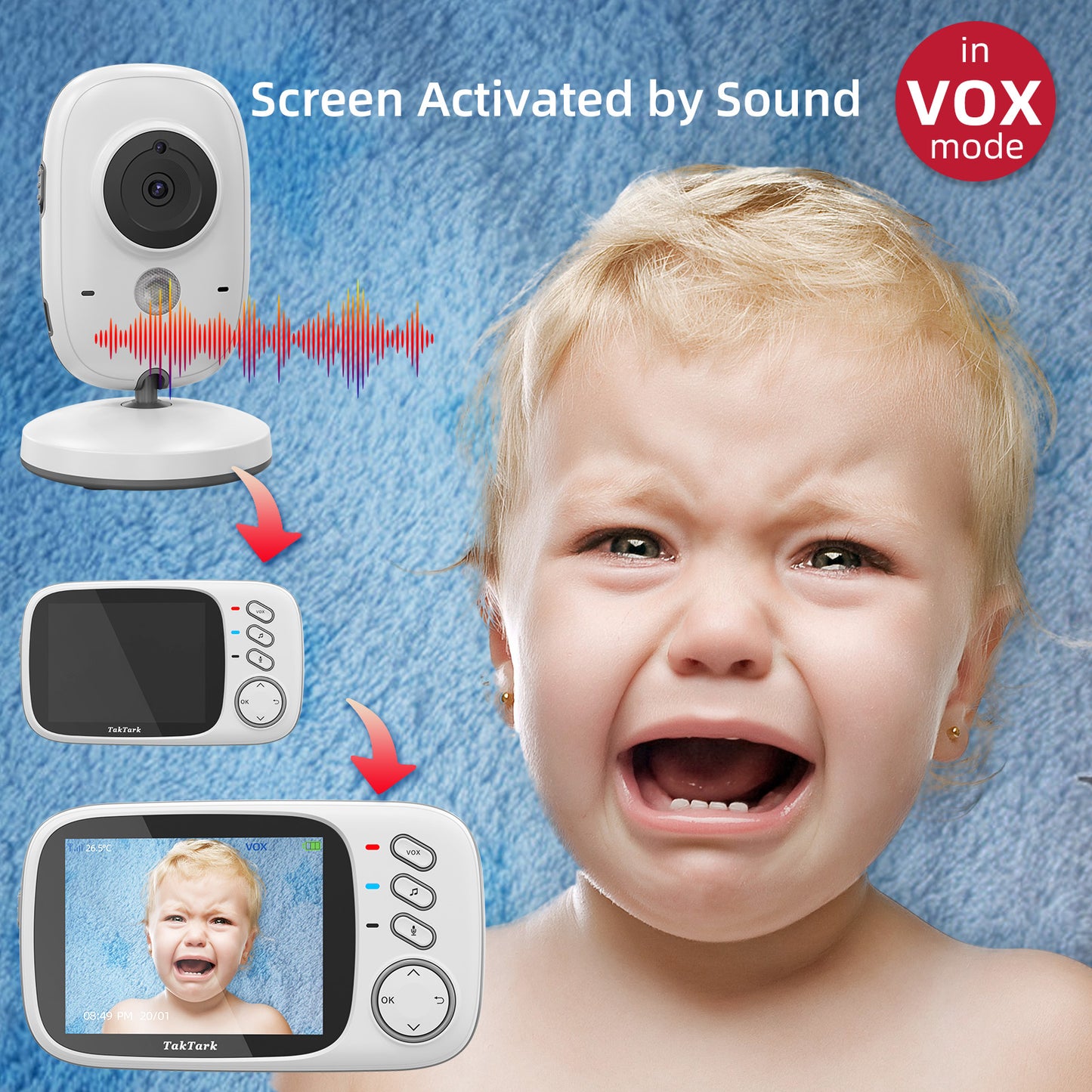 3.2-inch Wireless Video Baby Monitor