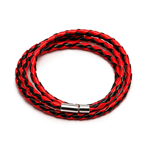 Colorful Fashion PU Braided Leather Bracelet