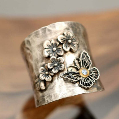 Vintage Butterfly Diamond Ring