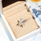 Silver Double Butterfly Rings